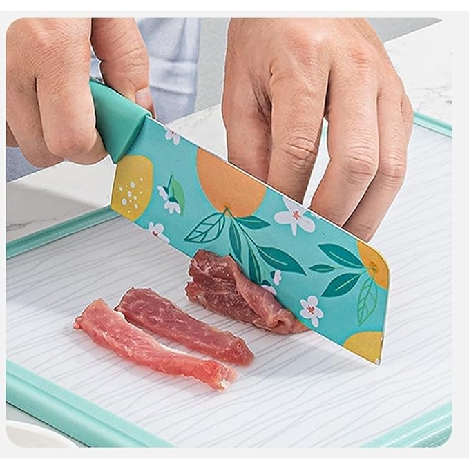 Set of 3 Floral Design Stainless Steel Professional Kitchen Knife Set